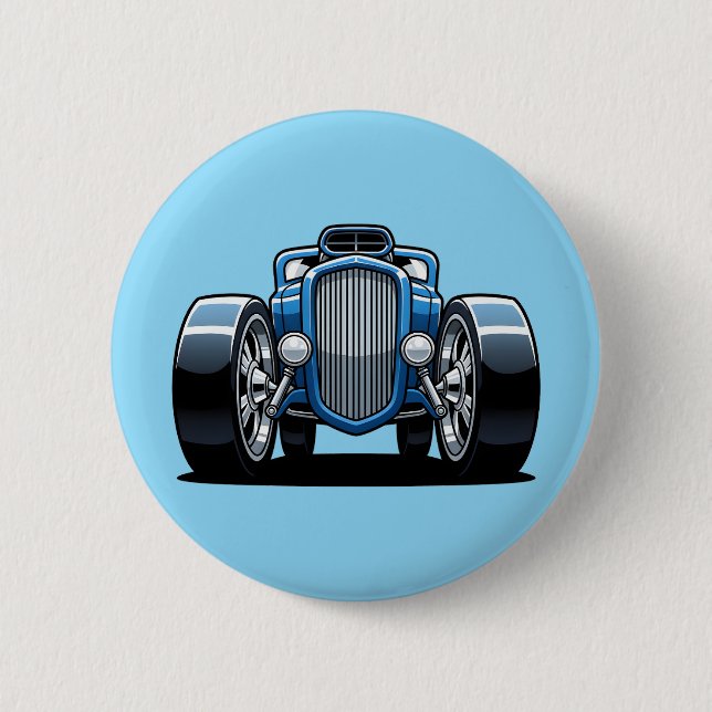 Toon Hotrod Art  Button (Vorderseite)