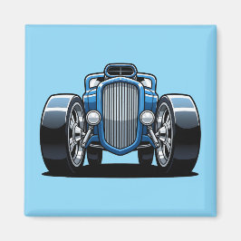 Toon Hotrod Art Magnet