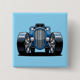 Toon Hotrod Kunst  Button