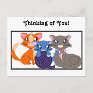 Toon Kitty Siblans Base Postcard Postkarte