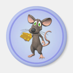 Toon-Maus mit Käse-Magneten Magnet