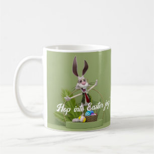 Toon Rabbit Stehend in der Nähe von Ostereiern Kaffeetasse