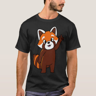 toon Red Panda zeigt I Liebe Sie ASL Handgesten T-Shirt
