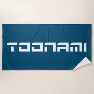 Toonami Futuristic Font Logo Strandtuch