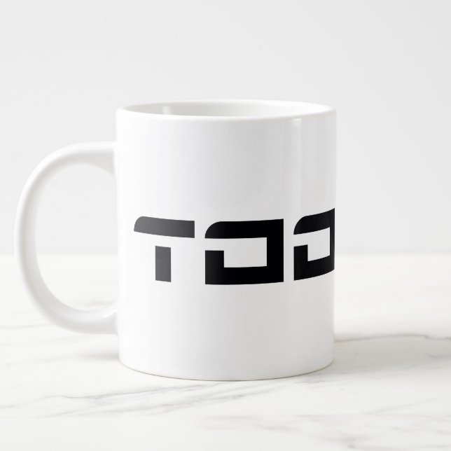 Toonami Futuristic Schriftart Logo Jumbo-Tasse (Links)