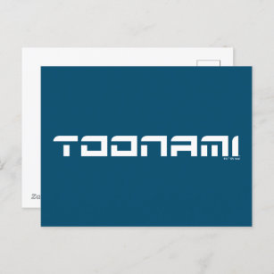 Toonami Futuristic Schriftart Logo Postkarte