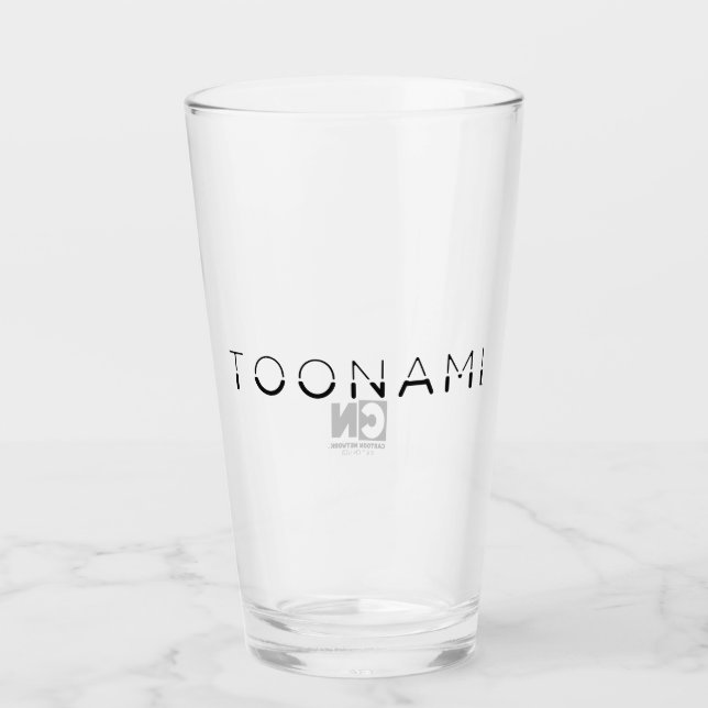 Toonami Split Schriftart Logo Glas (Vorderseite)