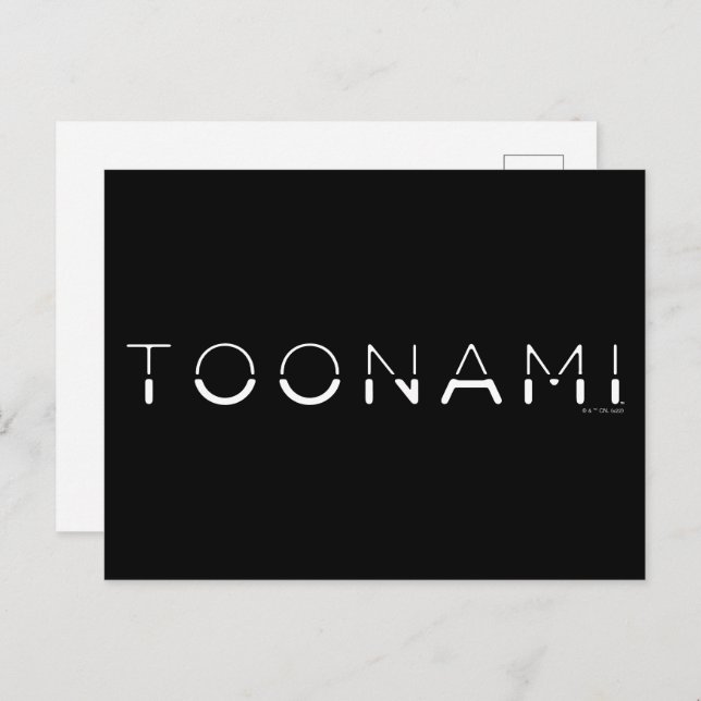 Toonami Split Schriftart Logo Postkarte (Vorne/Hinten)