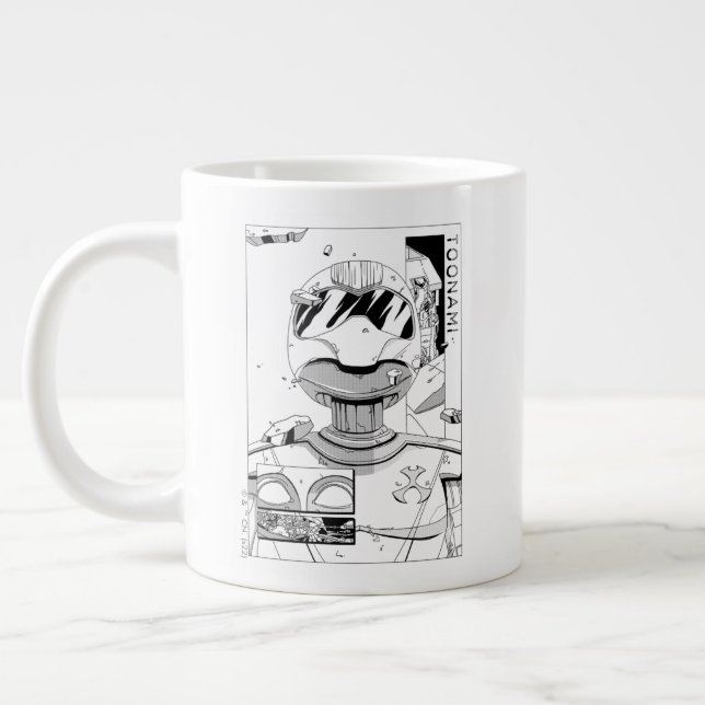 Toonami TOM 5 & SARA Comic Style Bumper Jumbo-Tasse (Links)