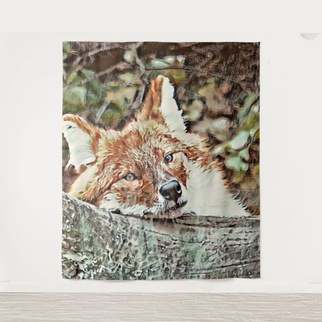 Toony Fox Wandteppich (Vorderseite)