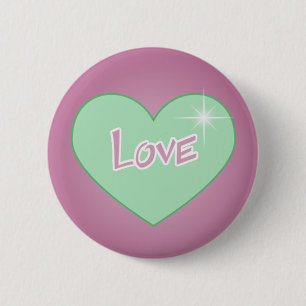 Toony Herz-Liebe-Knopf Button