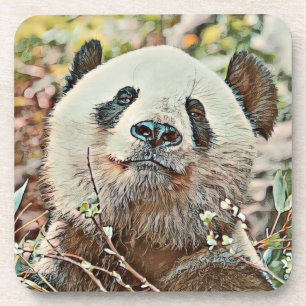 Toony Panda Getränkeuntersetzer