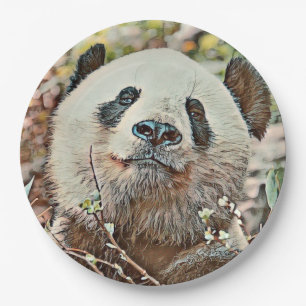 Toony Panda Pappteller