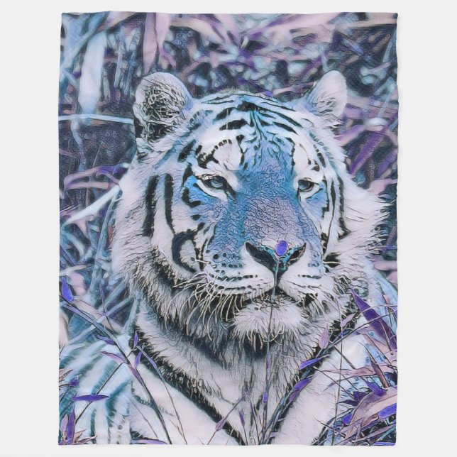 Toony Tiger blau Fleecedecke (Vorderseite)