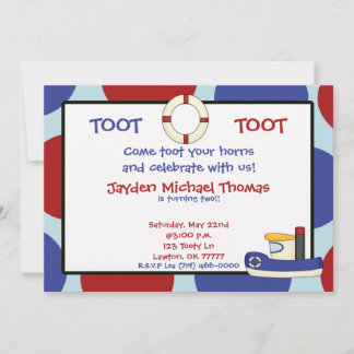 TOOT , TOOT, Komm zu deinen Horn und c.. Einladung