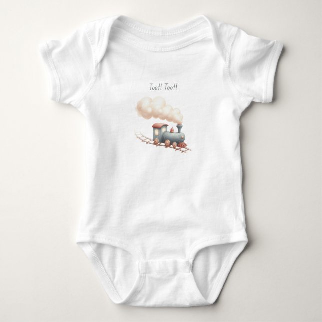 Toot! Toot! Zug Baby Bodysuit Strampler (Vorderseite)