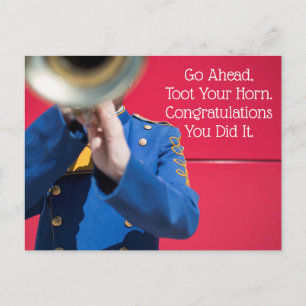 Toot Your Horn - Band Player Postkarte