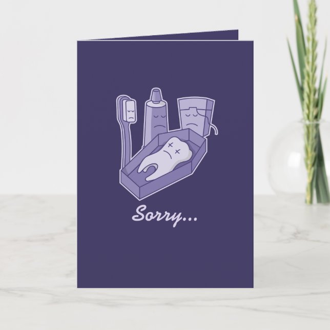 Tooth-Beerdigung Karte (Vorderseite)