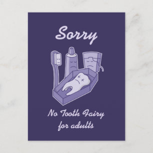 Tooth-Beerdigung Postkarte