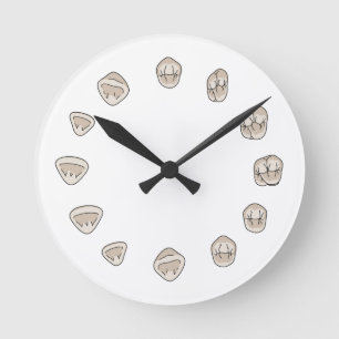 Tooth Clock (Medium) Runde Wanduhr