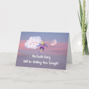 Tooth Fairy besucht junges Kind Karte