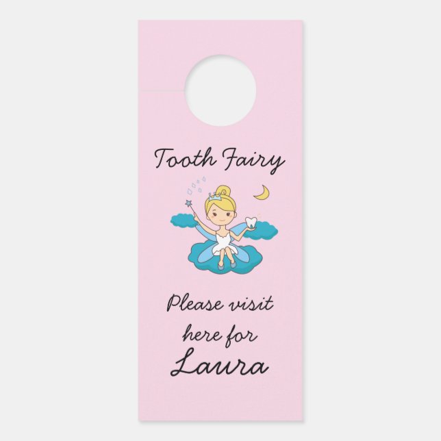 Tooth Fairy Bitte besuchen Türanhänger (Vorderseite)