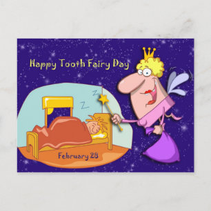 Tooth Fairy Day 28. Februar Postkarte