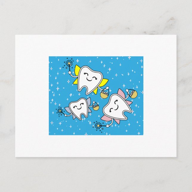 Tooth Fairy Dentist Lost Milk Tooth Postkarte (Vorderseite)