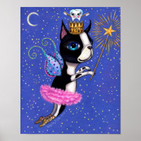 Tooth Fairy Dog Boston Terrier Pink Tutu Crown