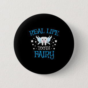 Tooth Fairy Graphic Niedlich Dental Hygienist Grad Button
