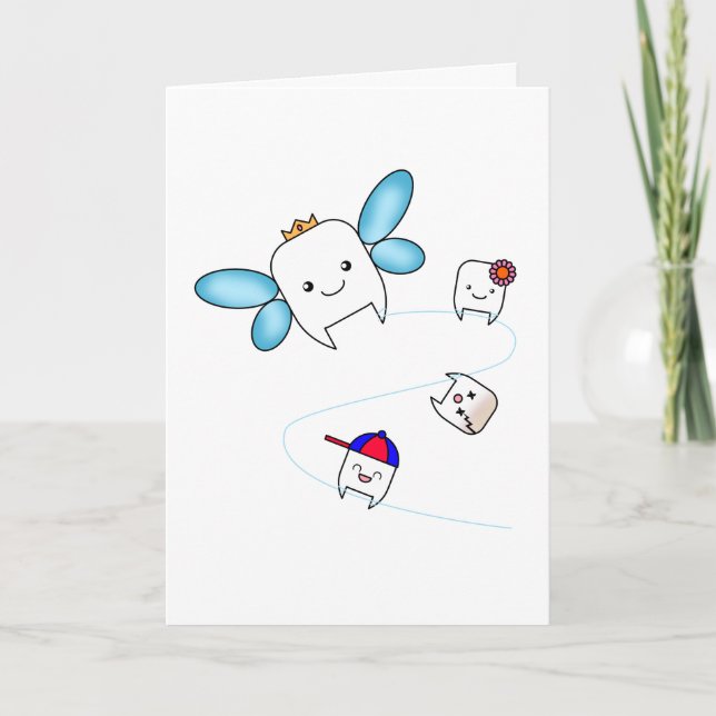 Tooth Fairy Gratulations Card Karte (Vorderseite)