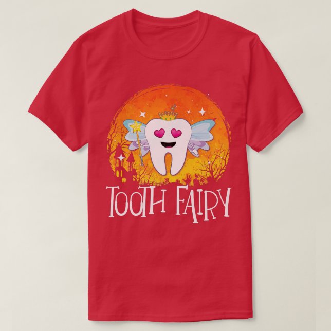 Tooth Fairy Halloween Kostüm Funny Girls Kinder Ad T-Shirt (Design vorne)