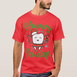 Tooth Fairy Happy Holidays Design für Zahnmedizin T-Shirt