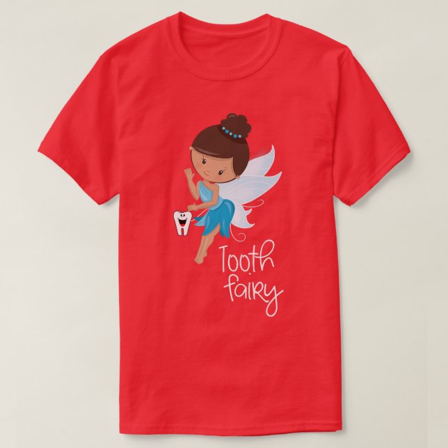 Tooth Fairy Happy Teeth Niedlich T-Shirt (Design vorne)