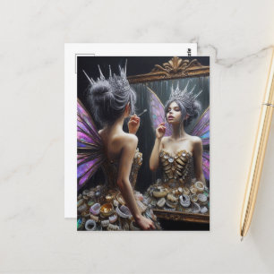 Tooth Fairy in ihrem Kleid der Zähne Postkarte