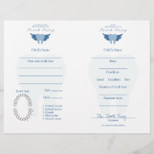 Tooth Fairy Letter & Receipt Blue