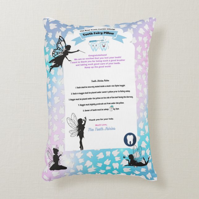 Tooth Fairy Pillow Dekokissen (Vorderseite(Vertikal))