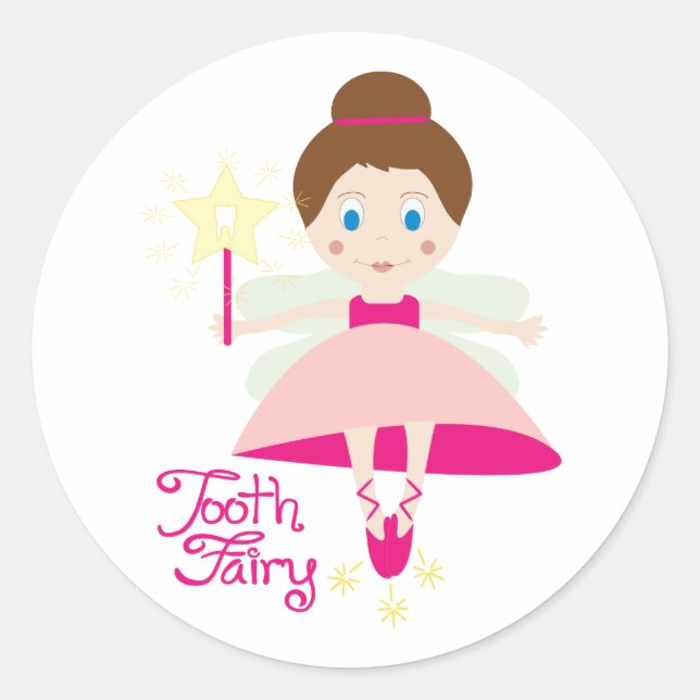 Tooth Fairy Runder Aufkleber (Vorderseite)