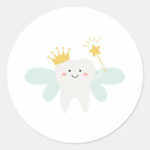 Tooth Fairy Runder Aufkleber