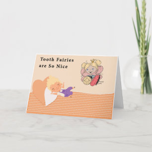 Tooth Fairy Verlasse Geld für den jungen Jungen Karte