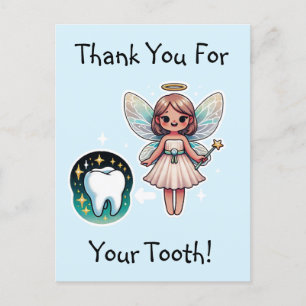 Tooth Fairy Vielen Dank Postkarte
