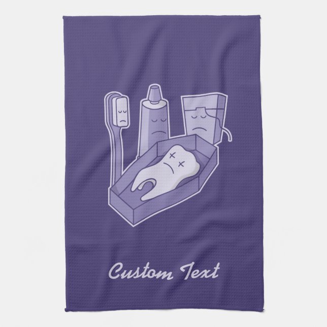 Tooth Funertowel Geschirrtuch (Vertikal)