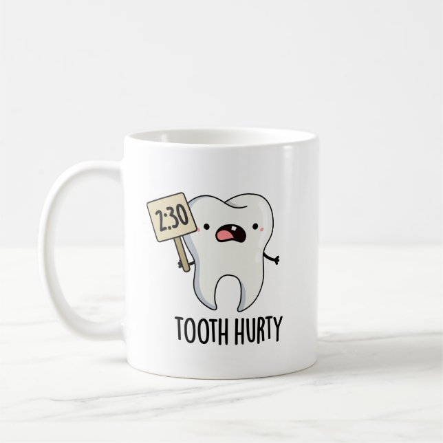 Tooth Hurty Funny Dental Puff Kaffeetasse (Links)