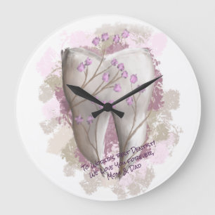 Tooth Painting. Dentist, Dental, Dentistry. Gift. Große Wanduhr