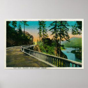 Tooth Rock on Columbia River, OR Poster