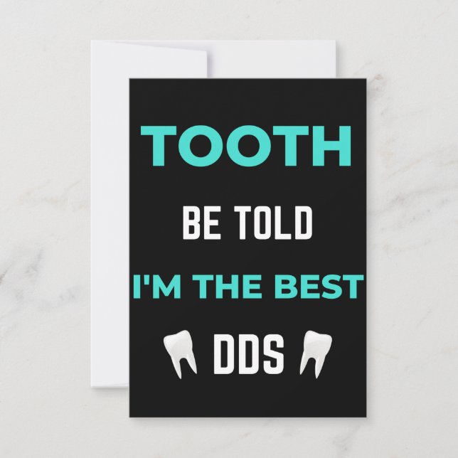 Tooth sei gesagt, ich bin die beste DS Dankeskarte (Vorderseite)