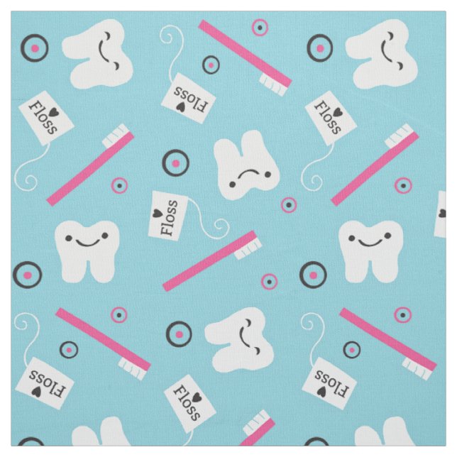Tooth Toss in Blue Stoff (Muster)