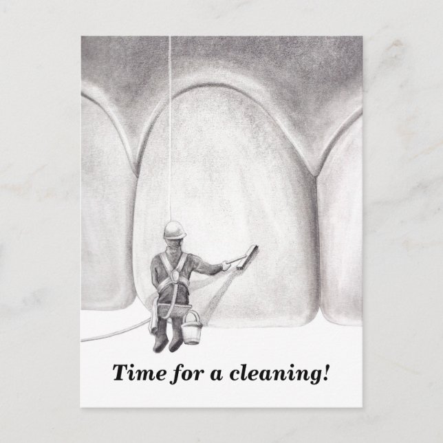 Tooth Washer Termin Erinnerung Postkarte (Vorderseite)