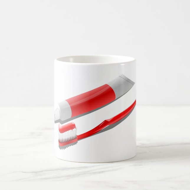 Toothbrush And Toothpaste Kaffeetasse (Mittel)