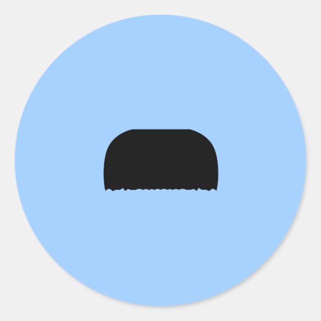 Toothbrush Mustache Runder Aufkleber (Vorderseite)